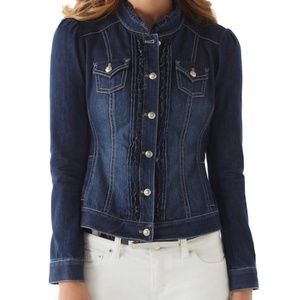 White House Black Market Denim Jacket Size 2